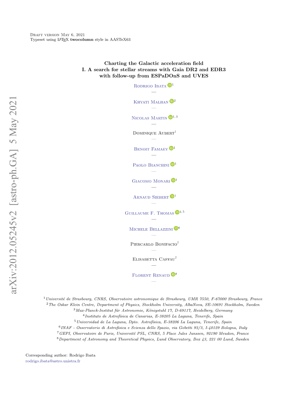 Arxiv:2012.05245V2 [Astro-Ph.GA] 5 May 2021