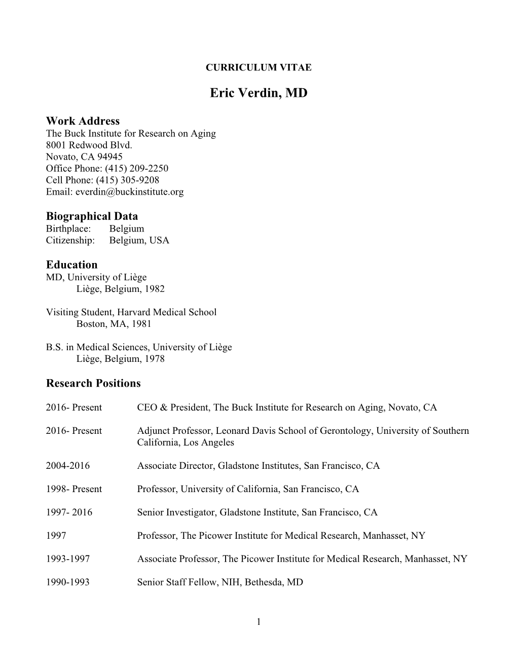 Eric Verdin, MD