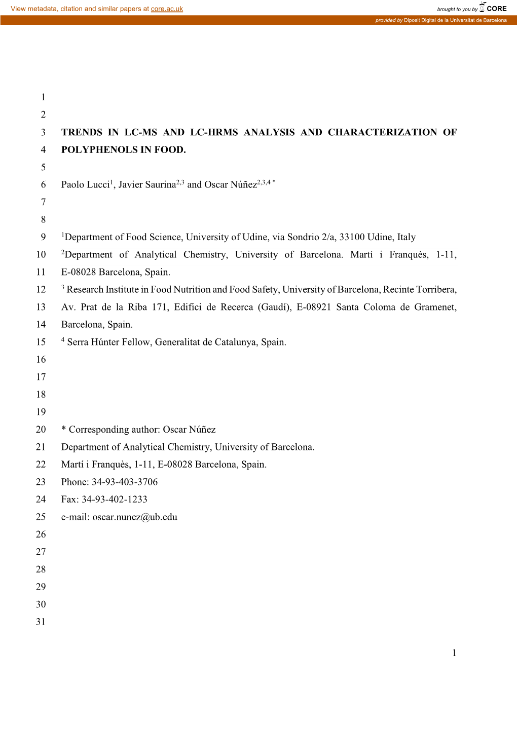 1 1 2 Trends in Lc-Ms and Lc-Hrms Analysis And