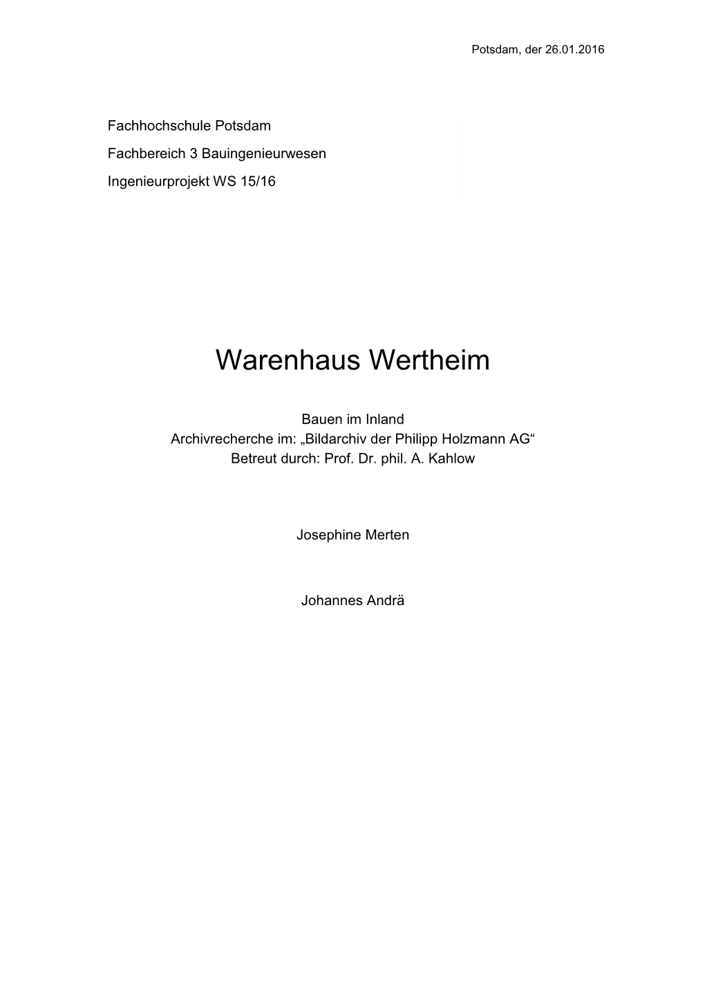 Warenhaus-Wertheim
