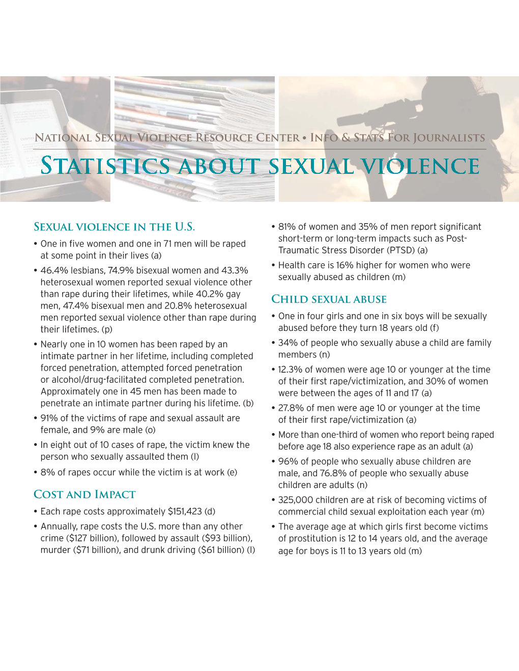 Statistics About Sexual Violence