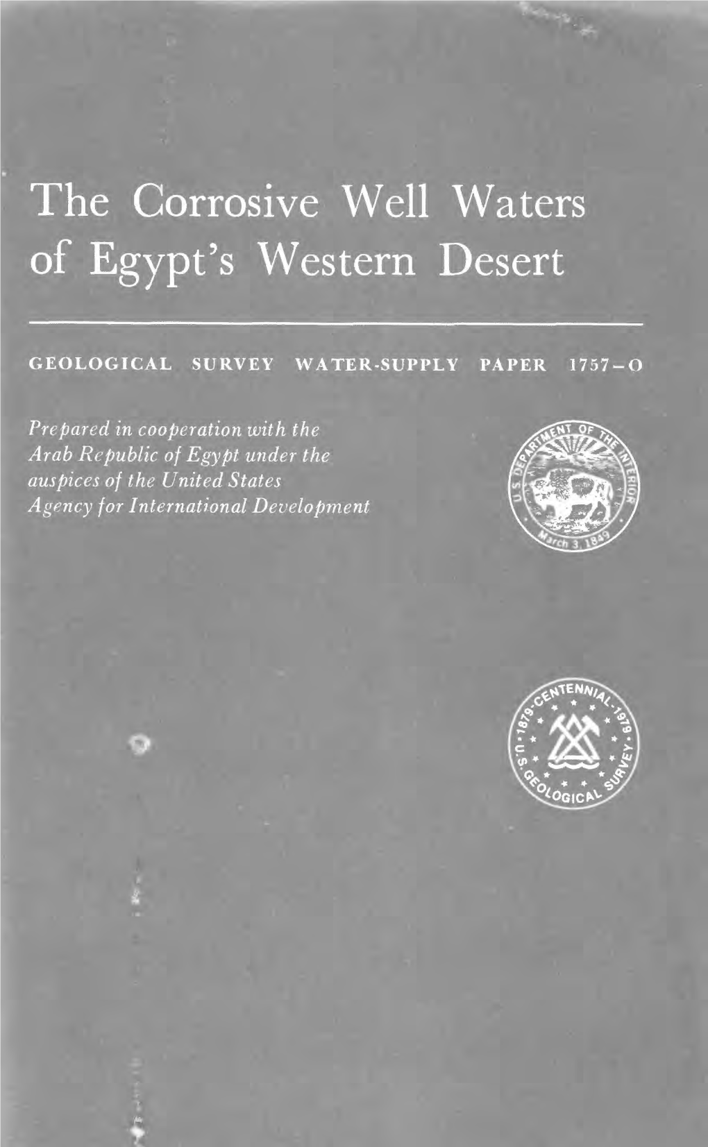 The Corrosive Well Waters of Egypt's Western Desert