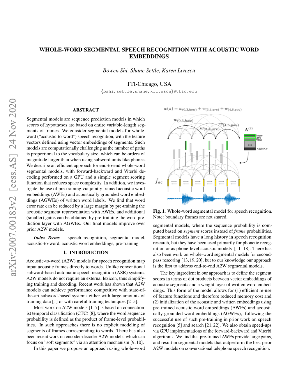 Arxiv:2007.00183V2 [Eess.AS] 24 Nov 2020