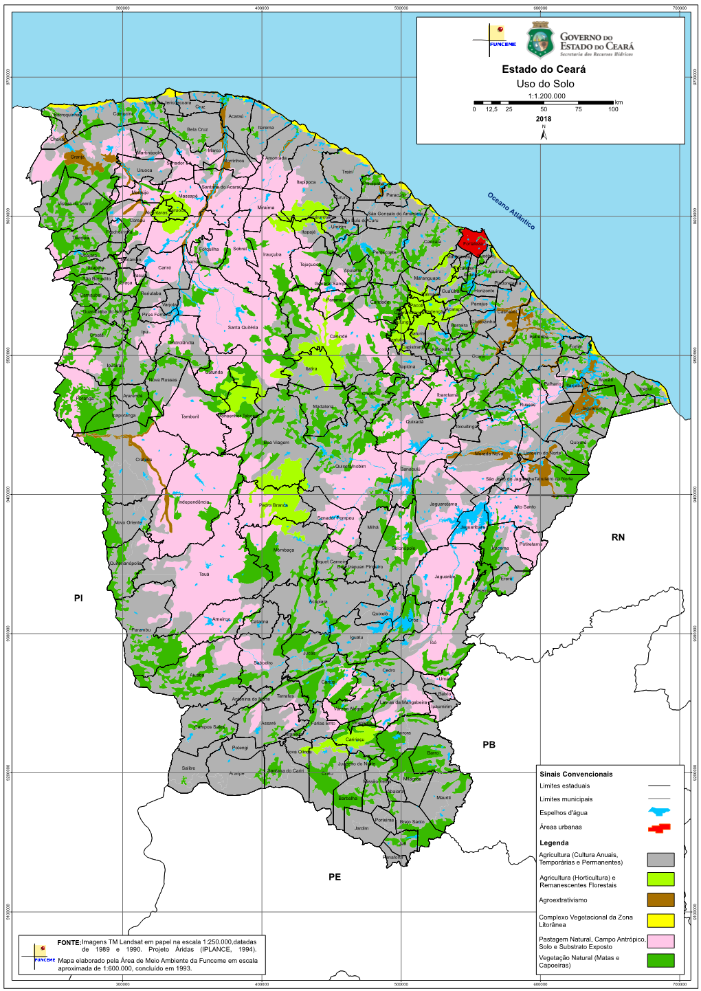 Mapa De Uso E Ocupação Do Solo Do Estado Do Ceará