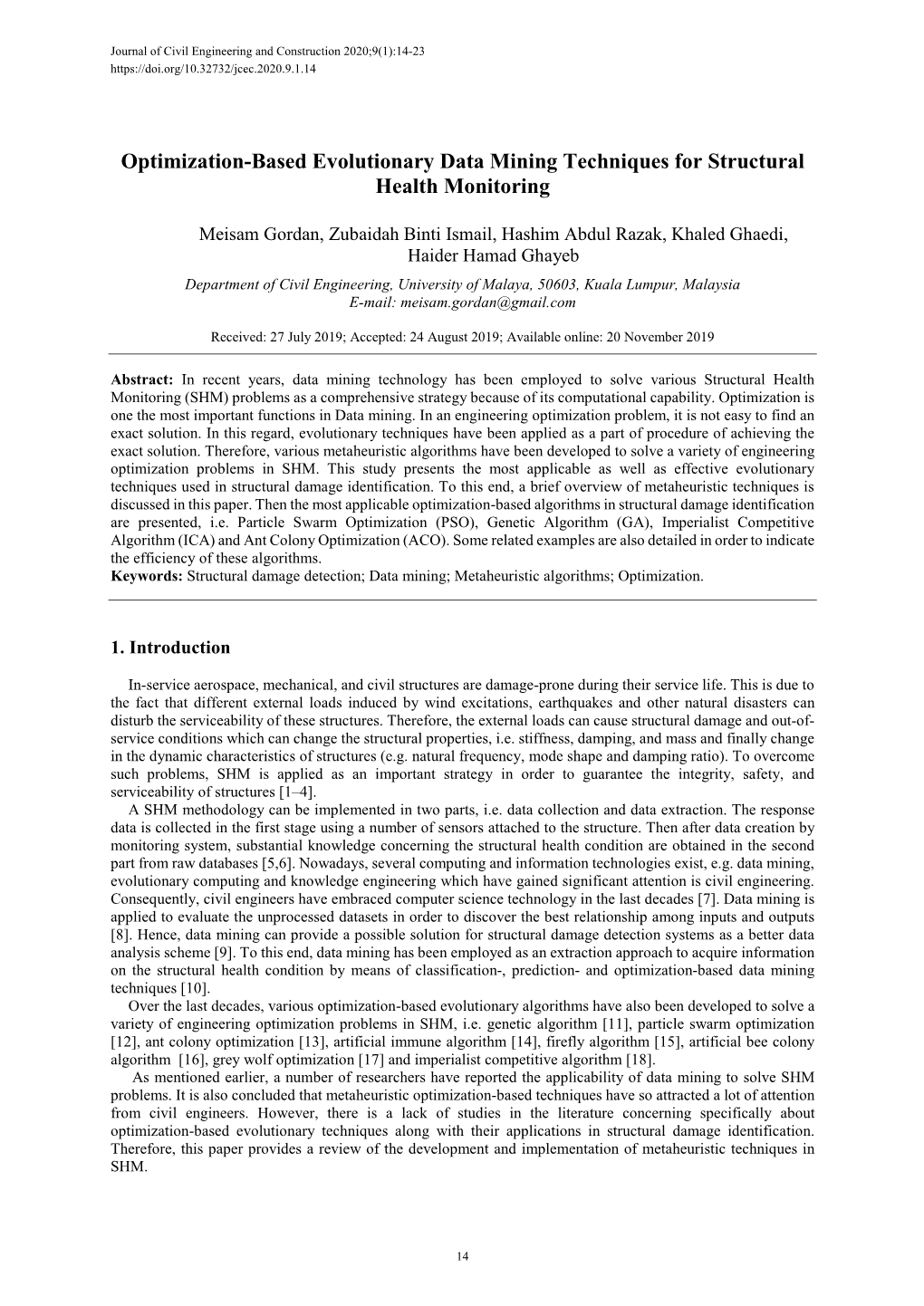 Optimization-Based Evolutionary Data Mining Techniques for Structural Health Monitoring