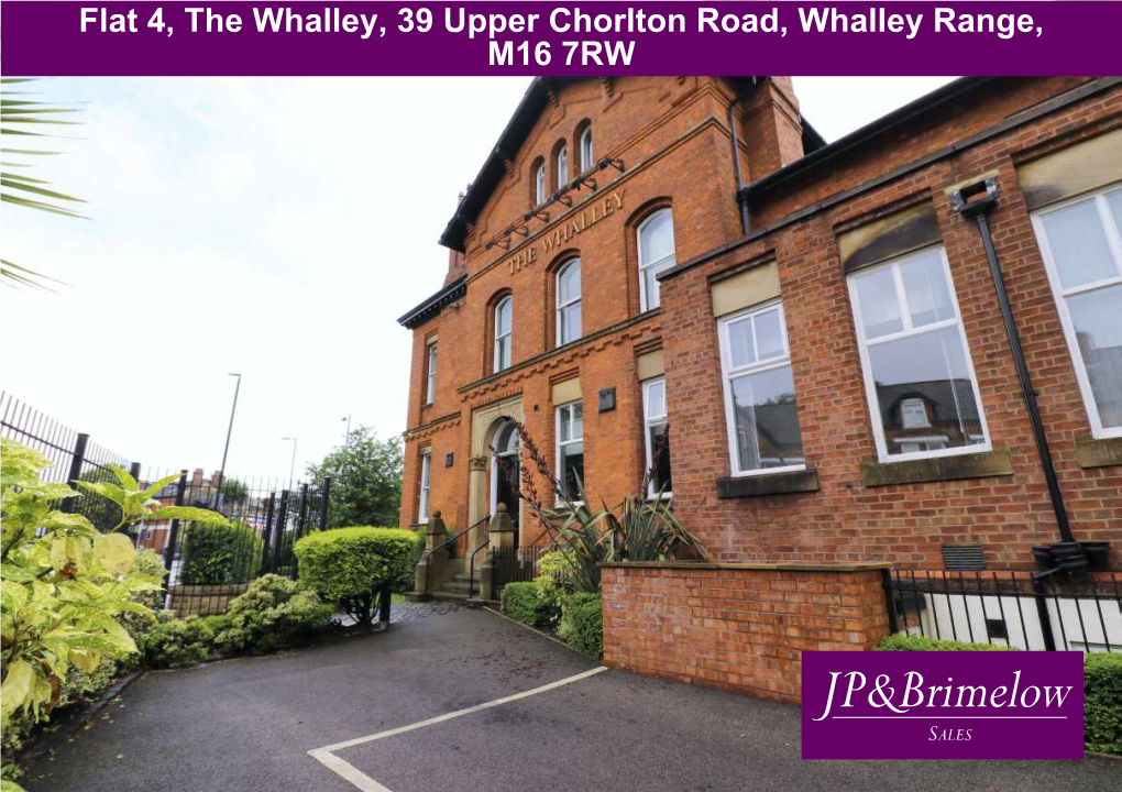 Flat 4, the Whalley, 39 Upper Chorlton Road, Whalley Range, M16 7RW Price: £190,000