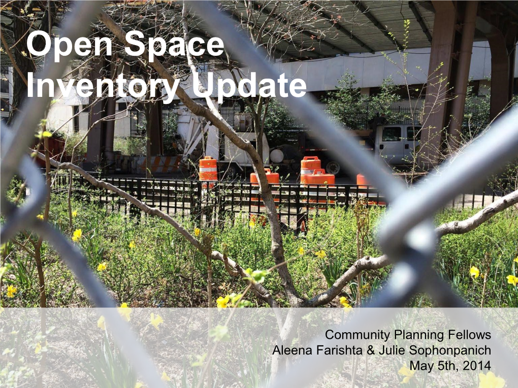 Open Space Inventory Update
