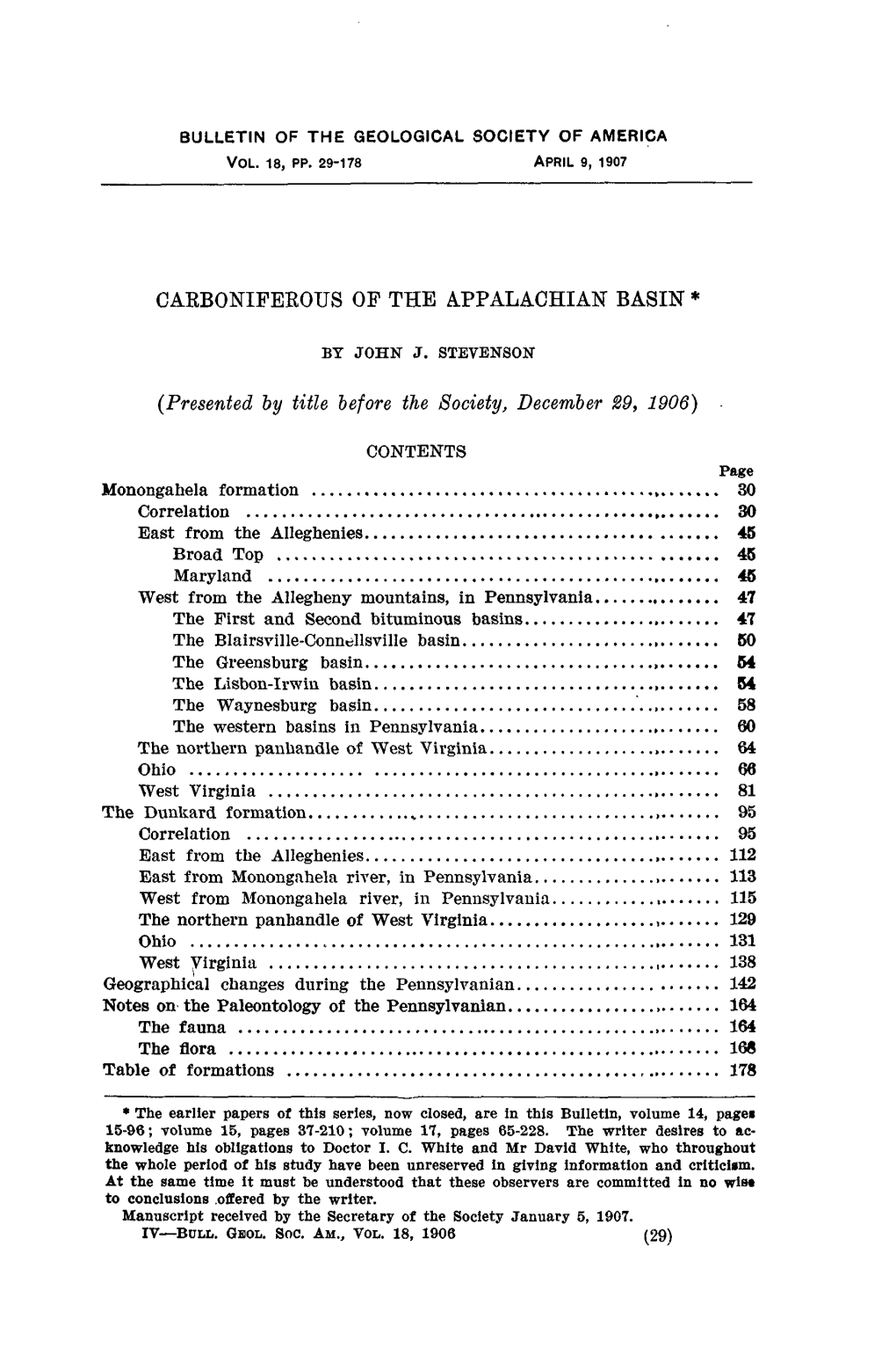 Presented by Title Before the Society, December £9, 1906)