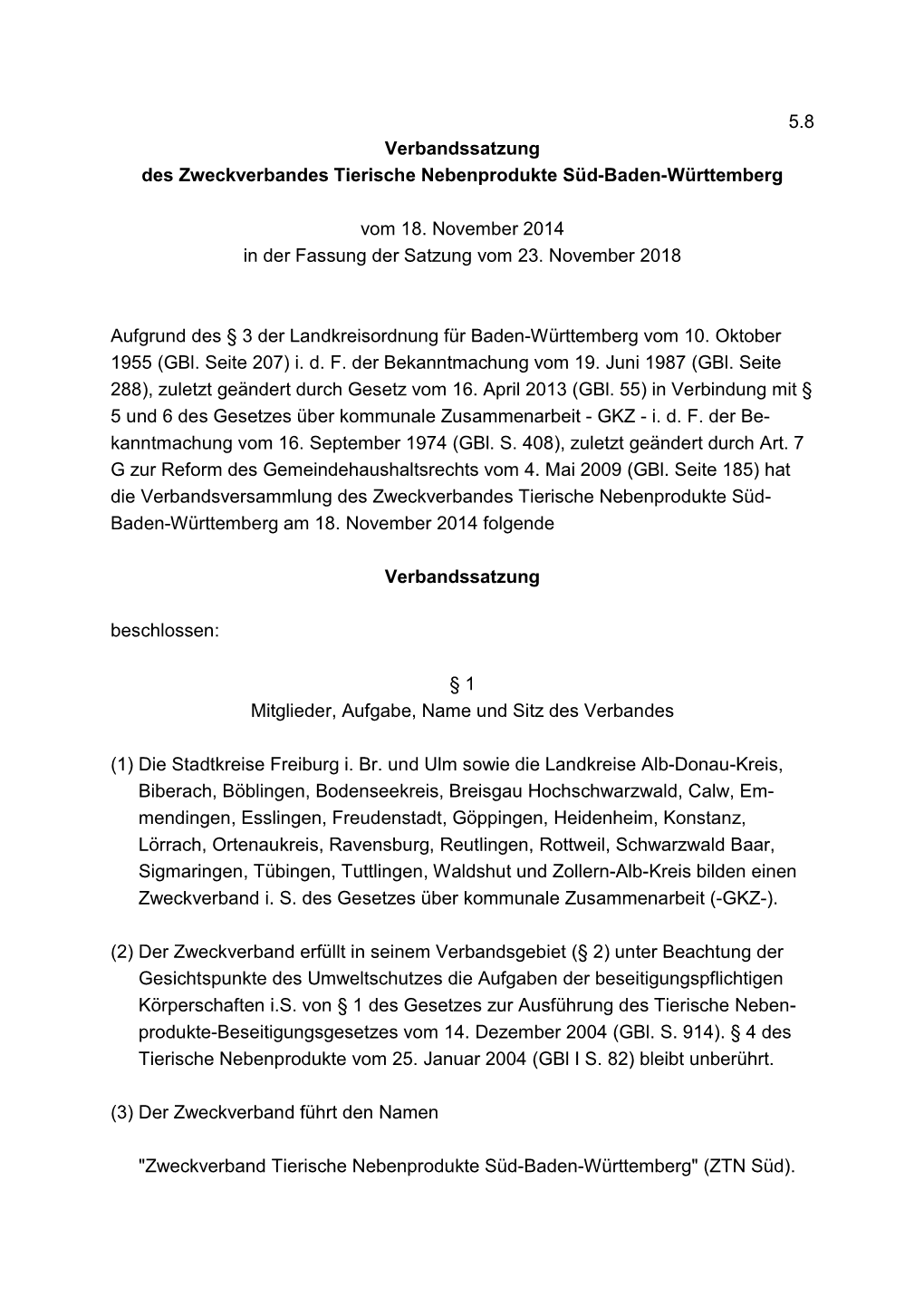 05.08.01 Zweckverbandssatzung Tierische