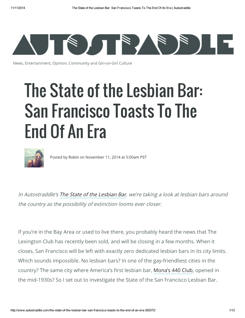 The State of the Lesbian Bar: San Francisco Toasts to the End of an Era | Autostraddle