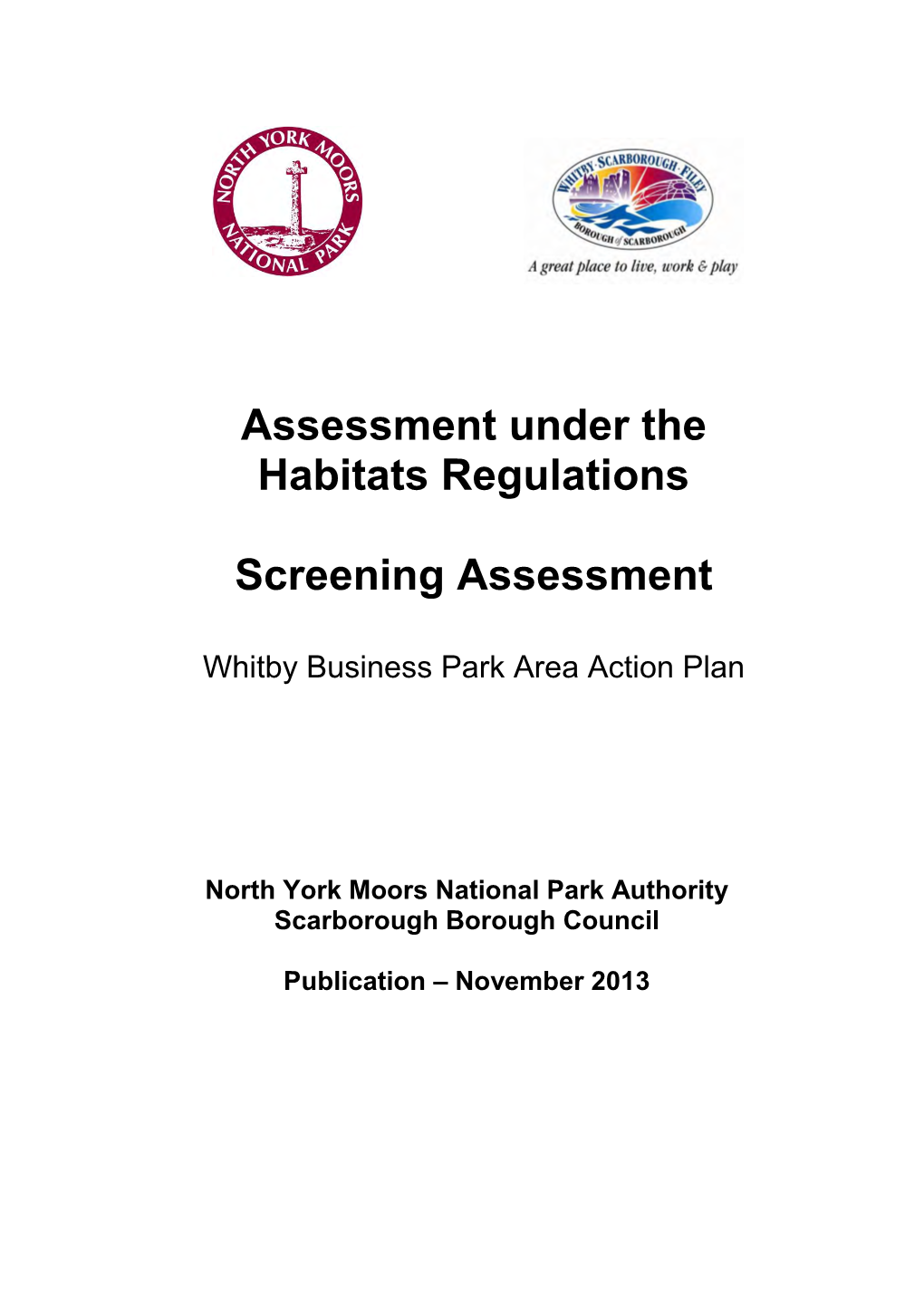 Assessment Under the Habitats Regulations Screening Assessment