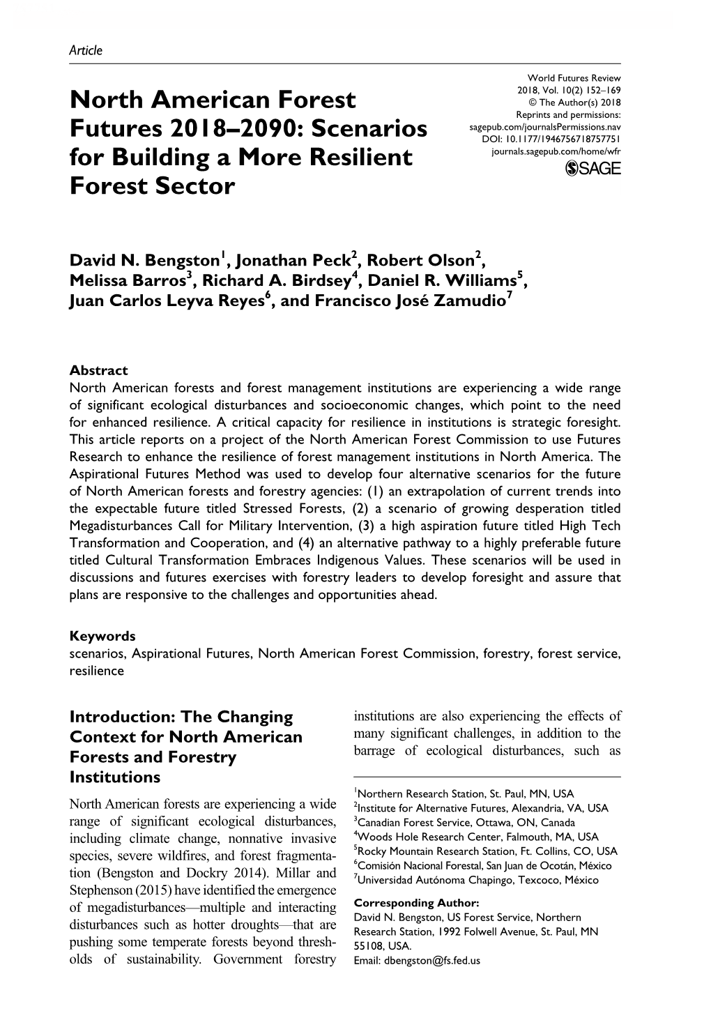 North American Forest Futures 2018–2090