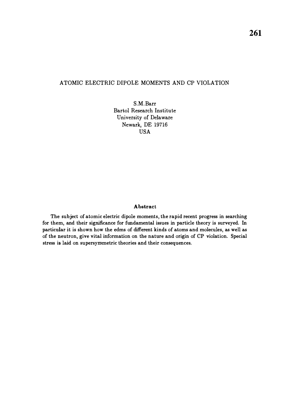 Atomic Electric Dipole Moments and Cp Violation