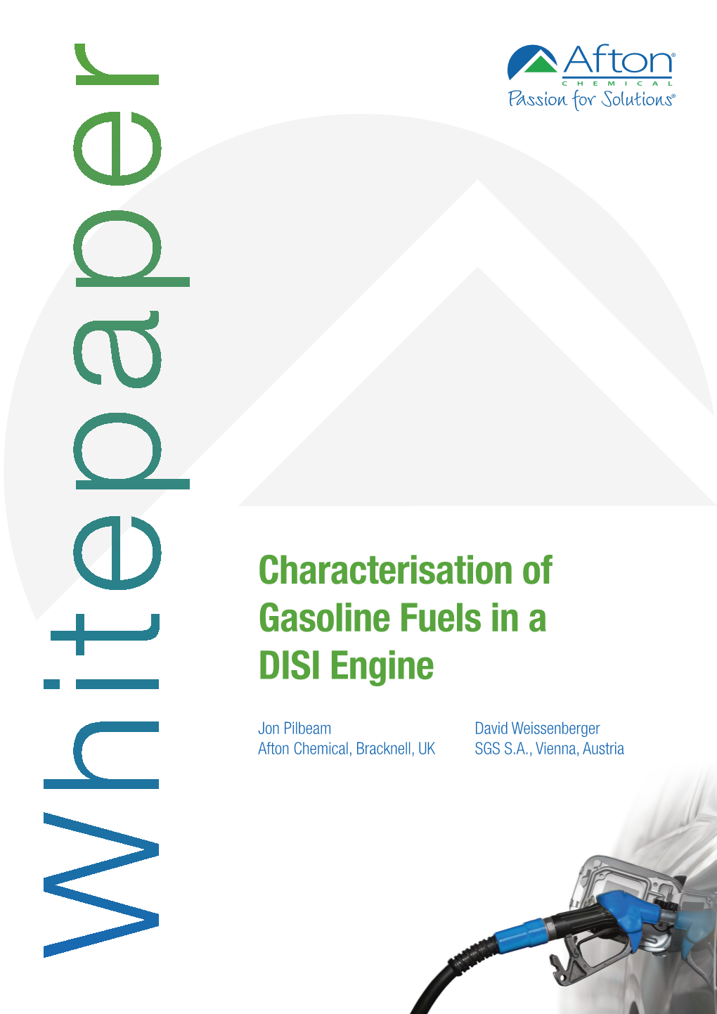 Characterisation of Gasoline Fuels in a DISI Engine