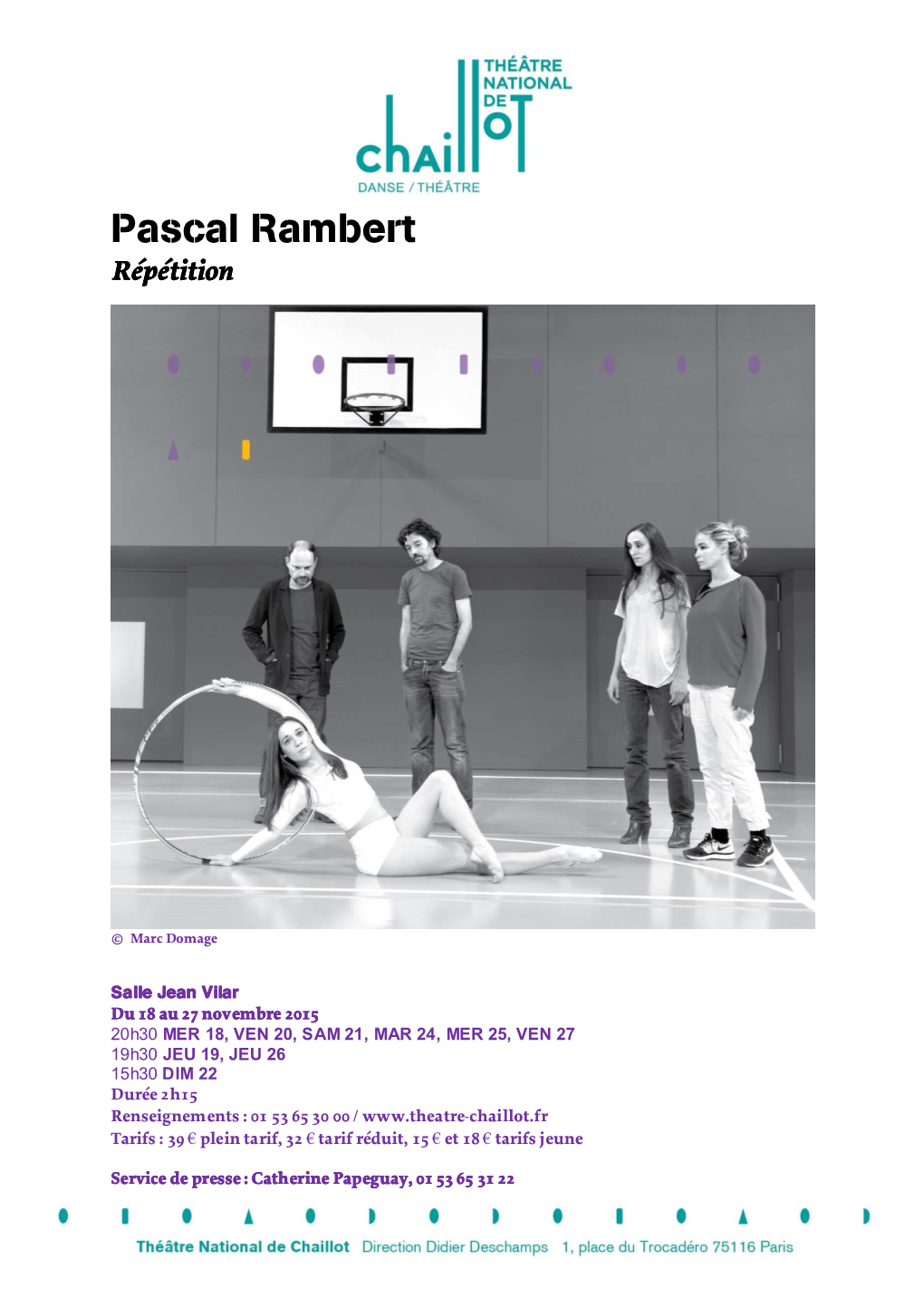 Pascal Rambert Répétition