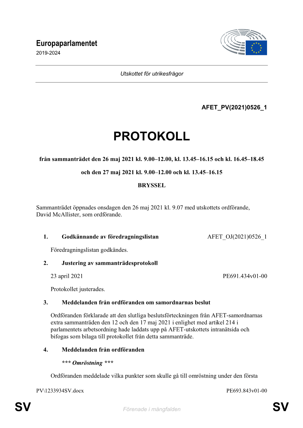 Sv Sv Protokoll