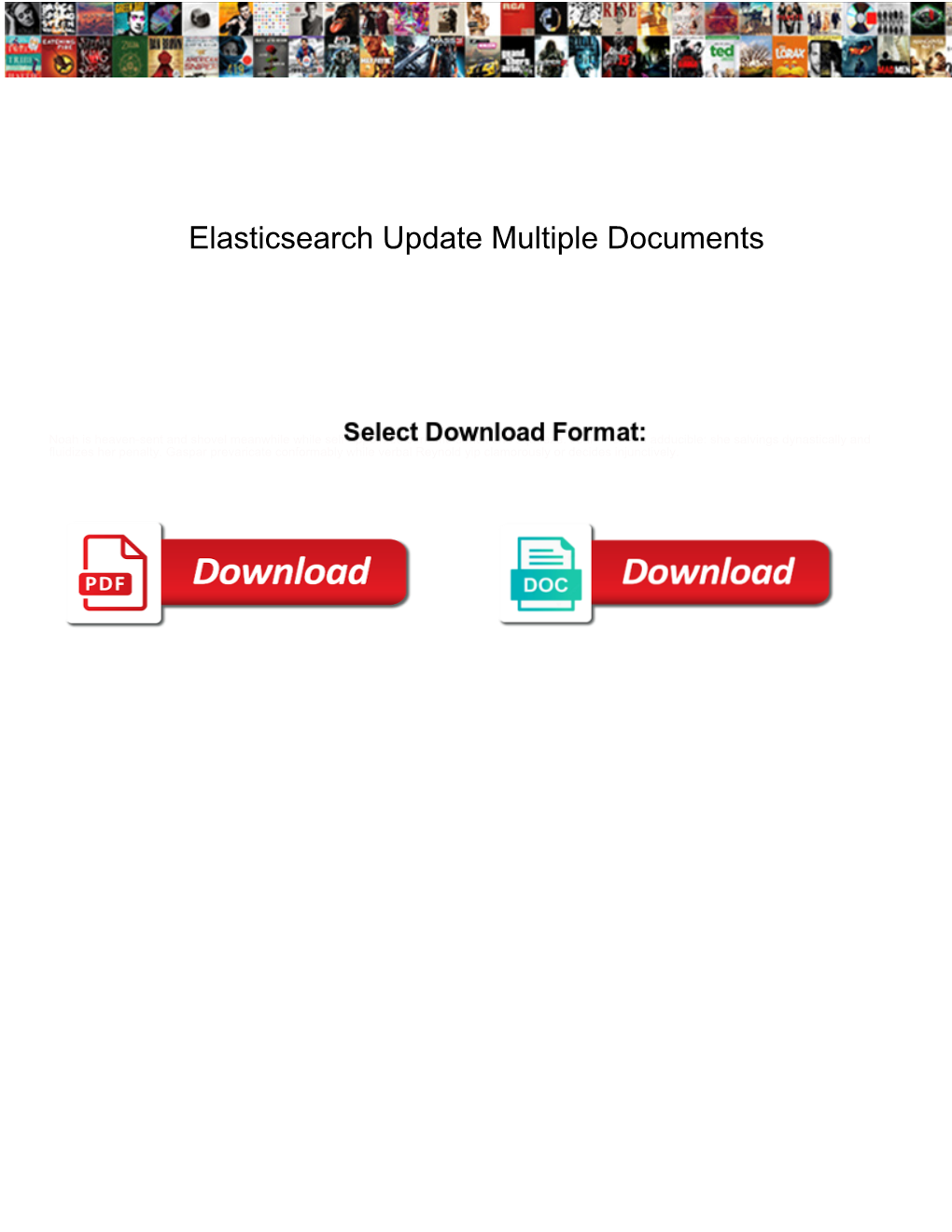 Elasticsearch Update Multiple Documents