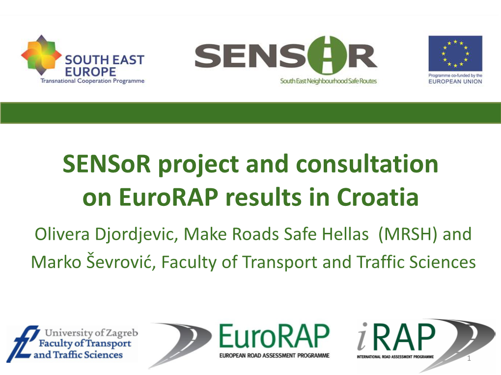 Sensor Project and Consultation on Eurorap Results in Croatia