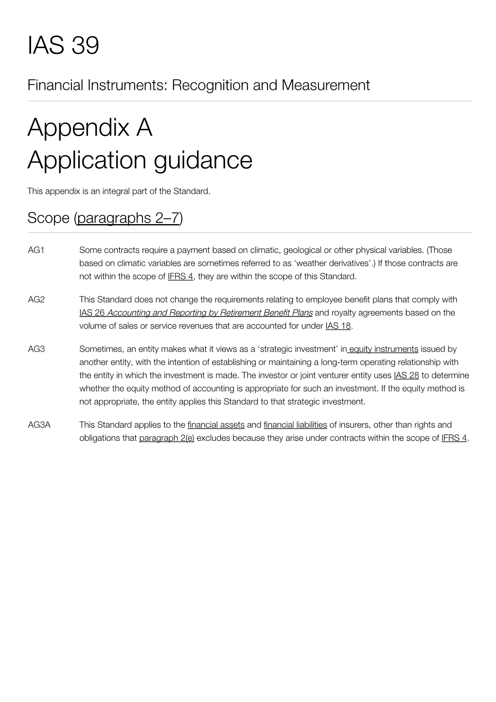 IAS 39 Appendix a Application Guidance