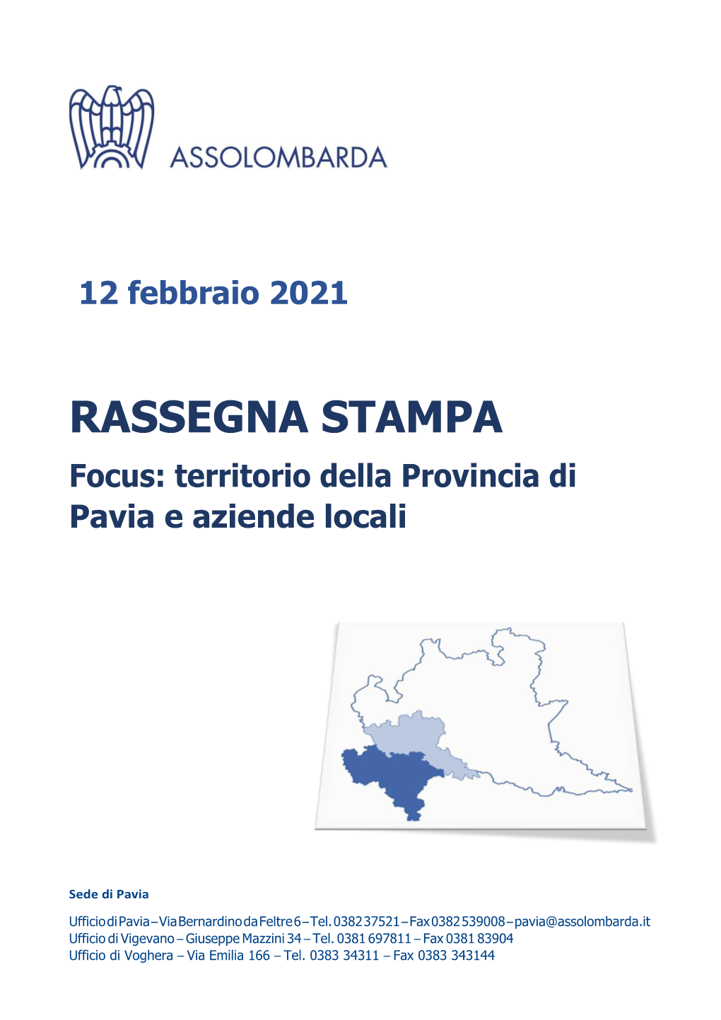 Rassegna Stampa Del 12 Febbraio 2021