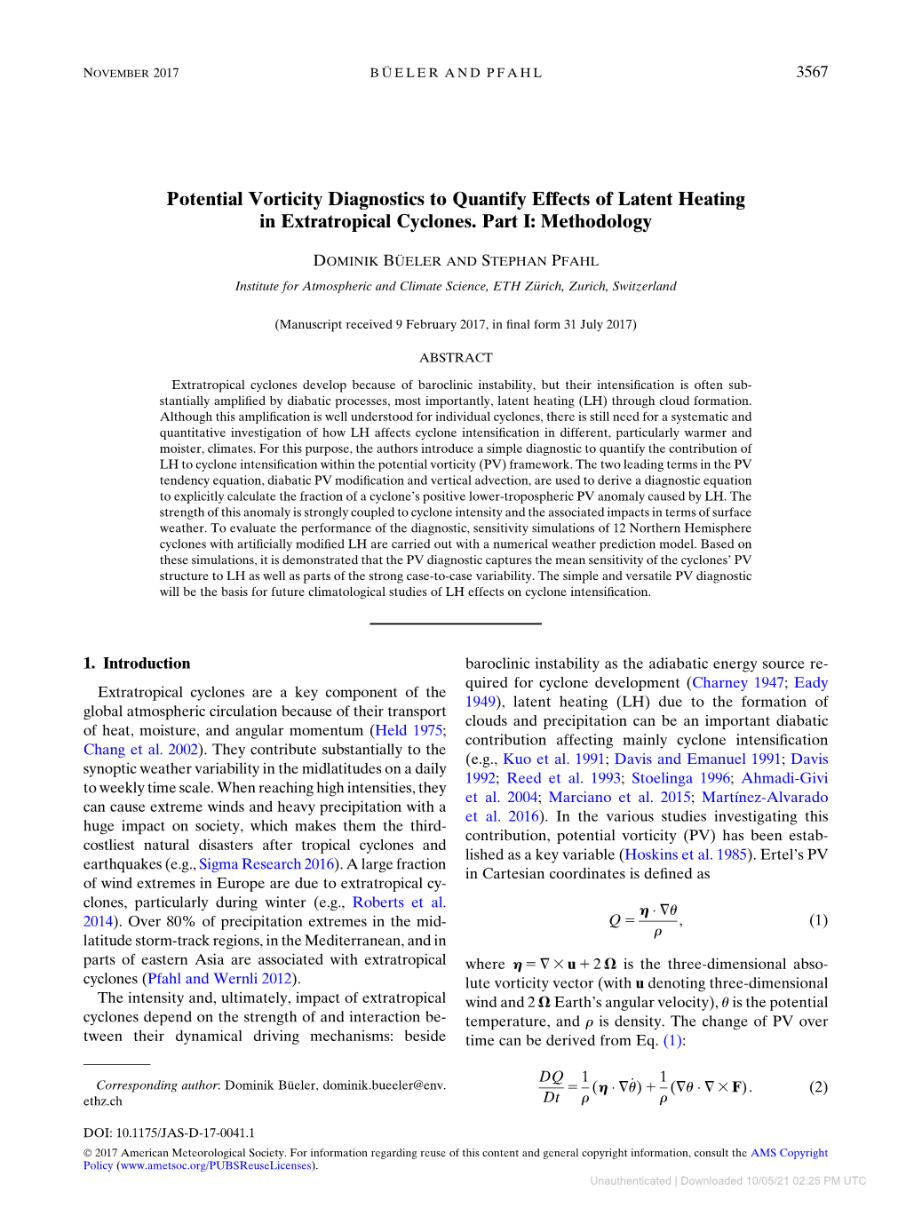 Downloaded 10/05/21 02:25 PM UTC 3568 JOURNAL of the ATMOSPHERIC SCIENCES VOLUME 74