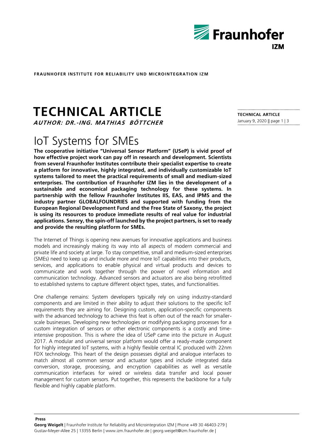 Technical Article Technical Article Author: Dr.-Ing