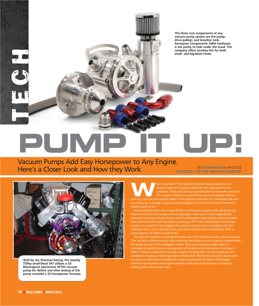 Vacuum Pumps Add Easy Horsepower to Any Engine. Here's