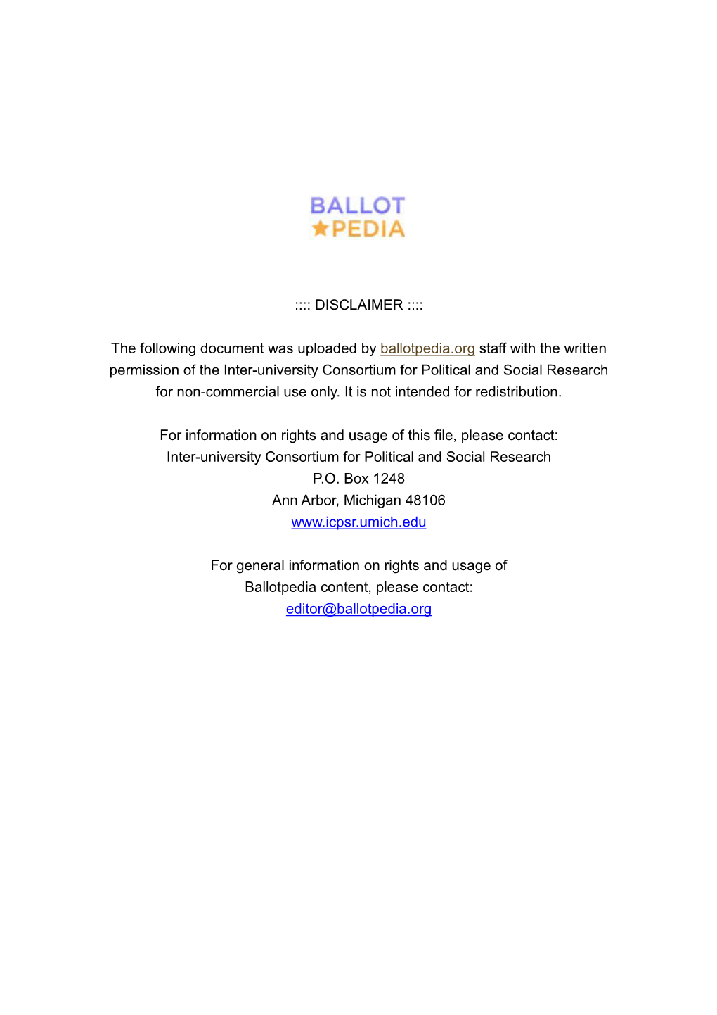 Indiana Referenda and Primary Election Materials