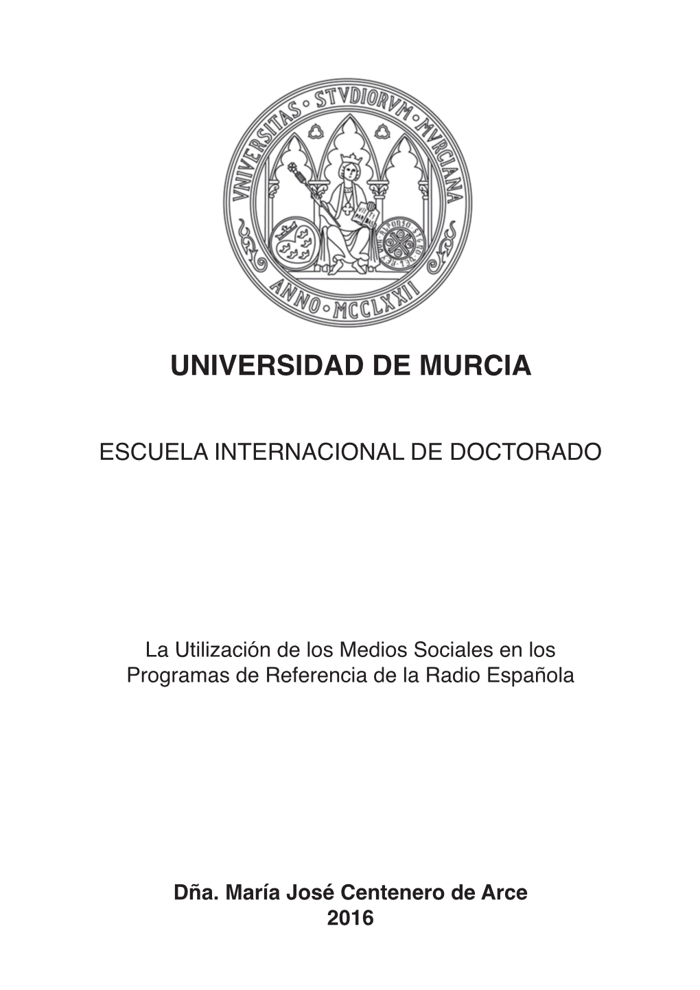 Universidad De Murcia Facultad De Comunicación Y