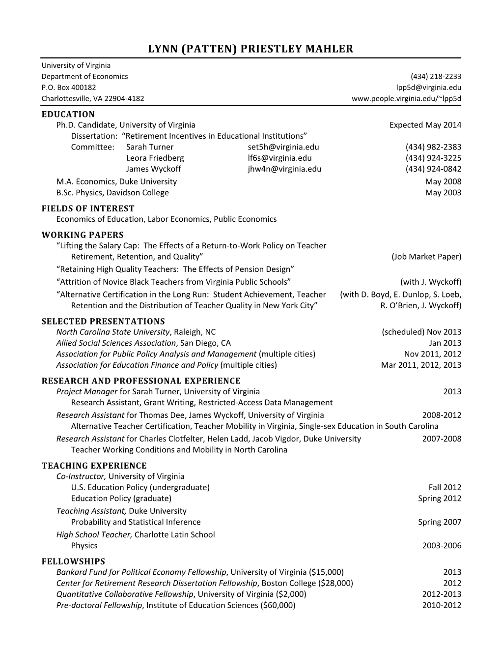 Curriculum Vitae