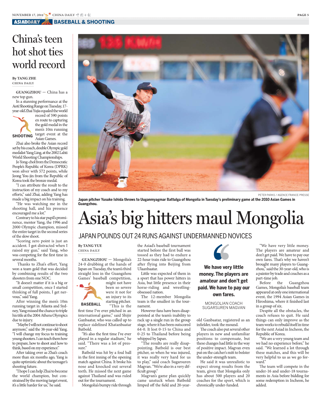 Asia's Big Hitters Maul Mongolia