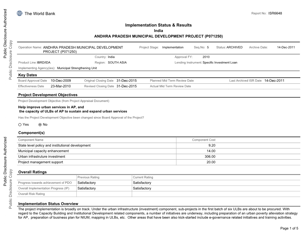 World Bank Document