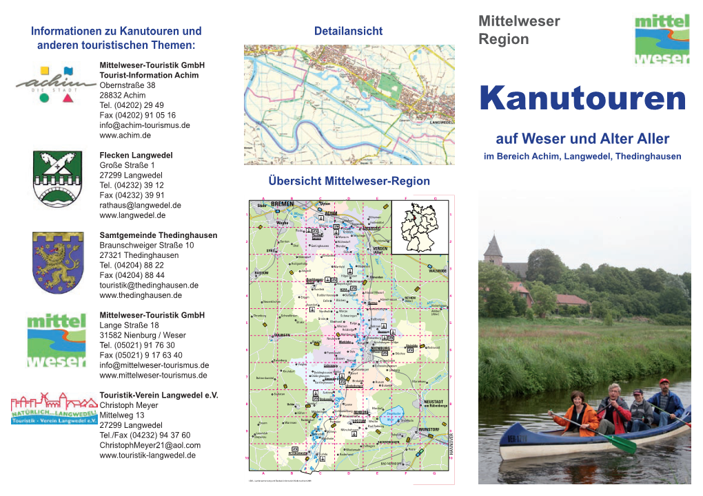 Kanutouren Und Detailansicht Anderen Touristischen Themen: Region