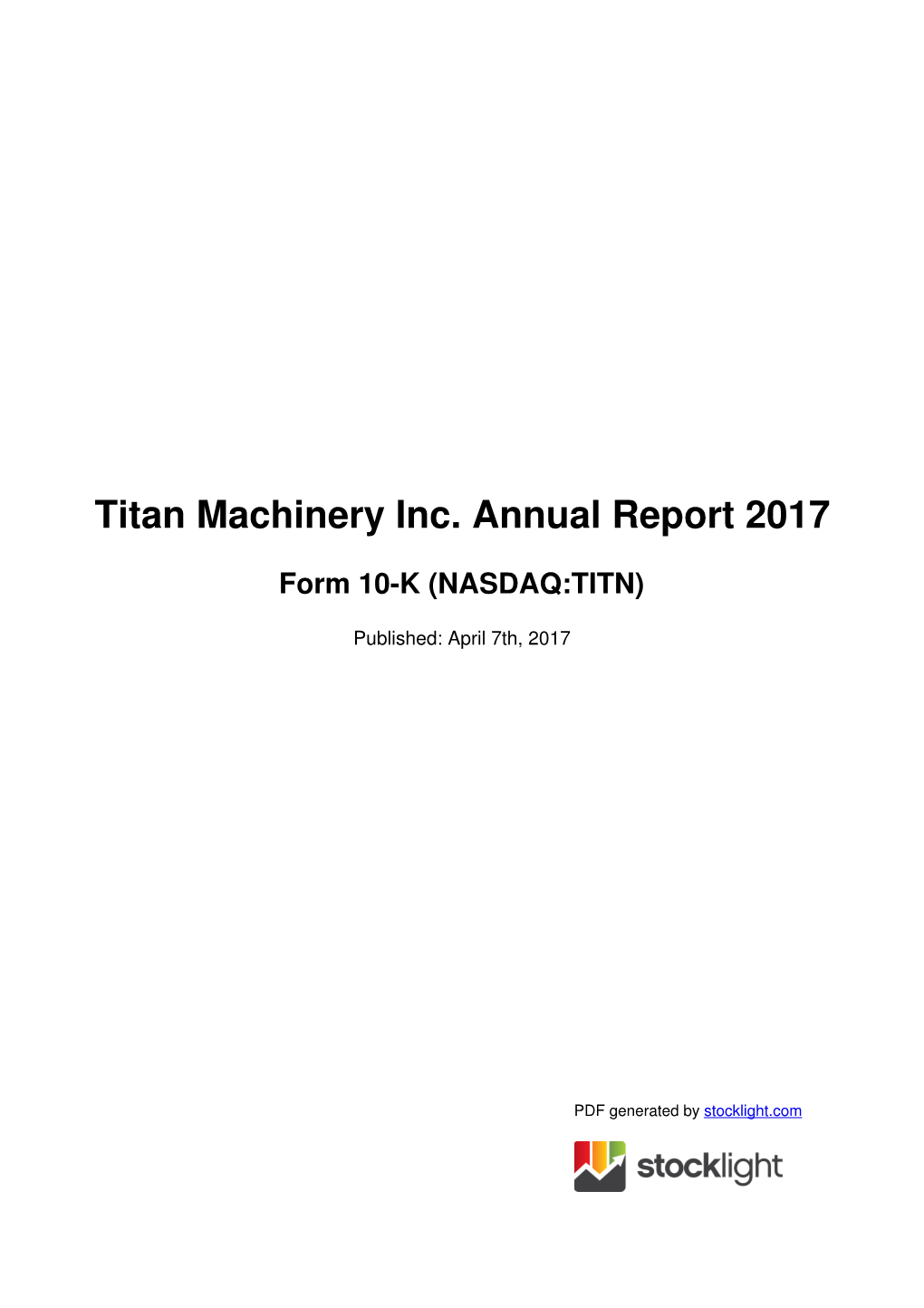 Titan Machinery Inc