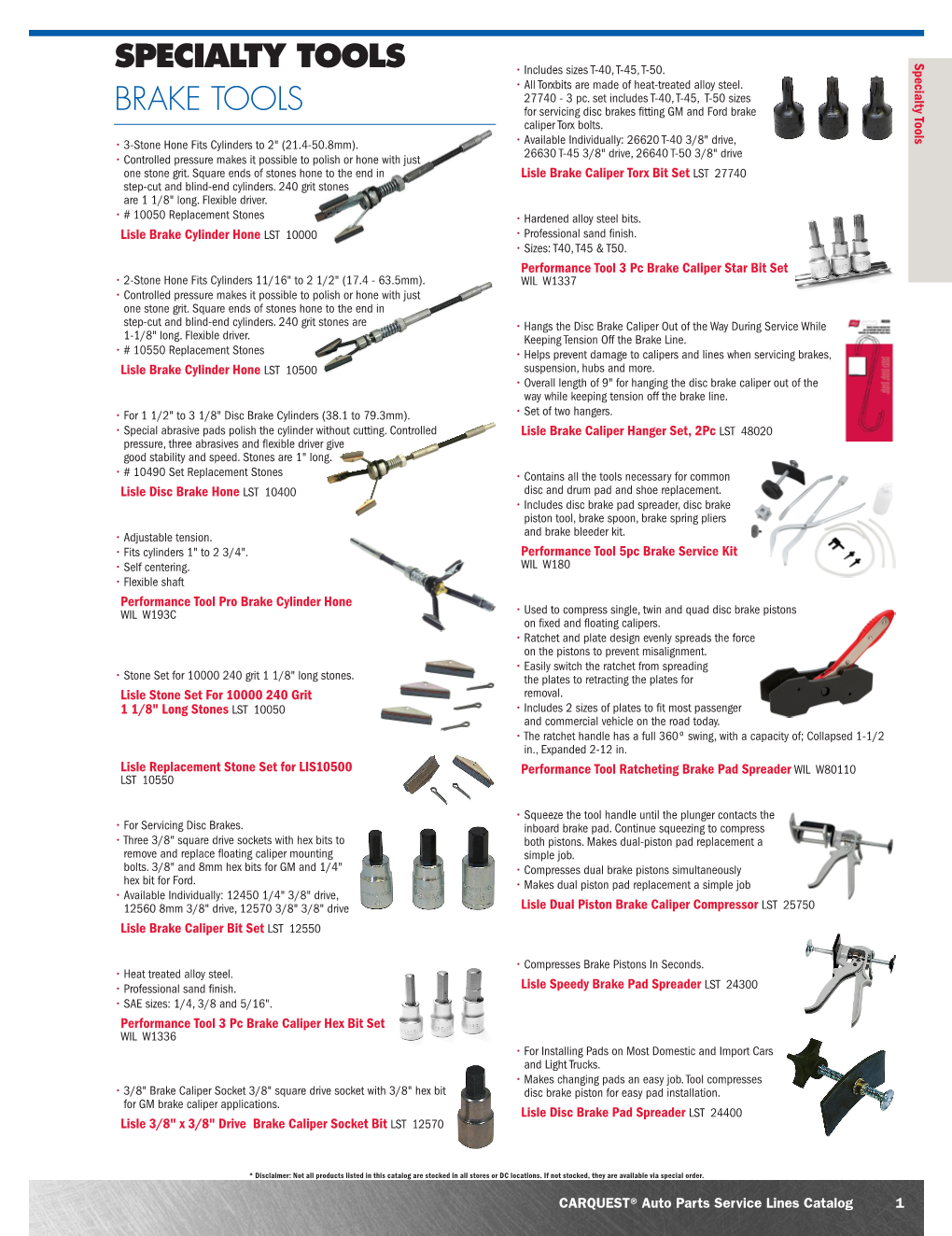 Specialty Tools Brake Tools