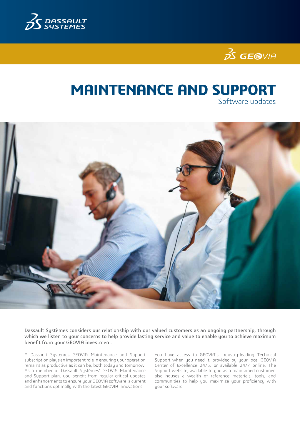 MAINTENANCE and SUPPORT Software Updates