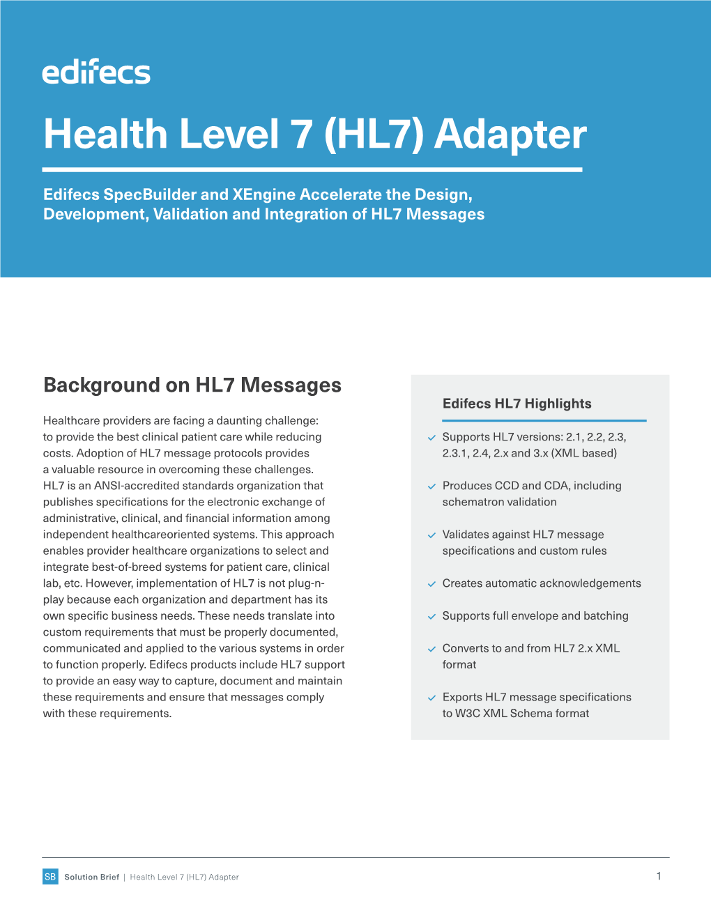 Health Level 7 (HL7) Adapter