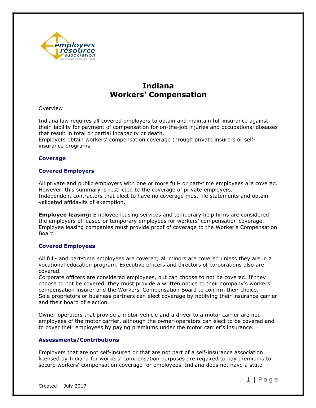 Workers' Compensation s1