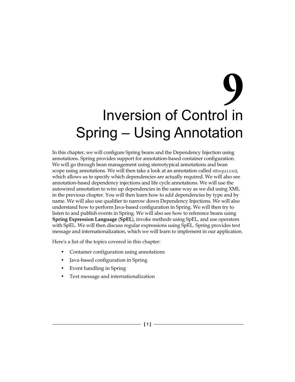 Inversion of Control in Spring – Using Annotation