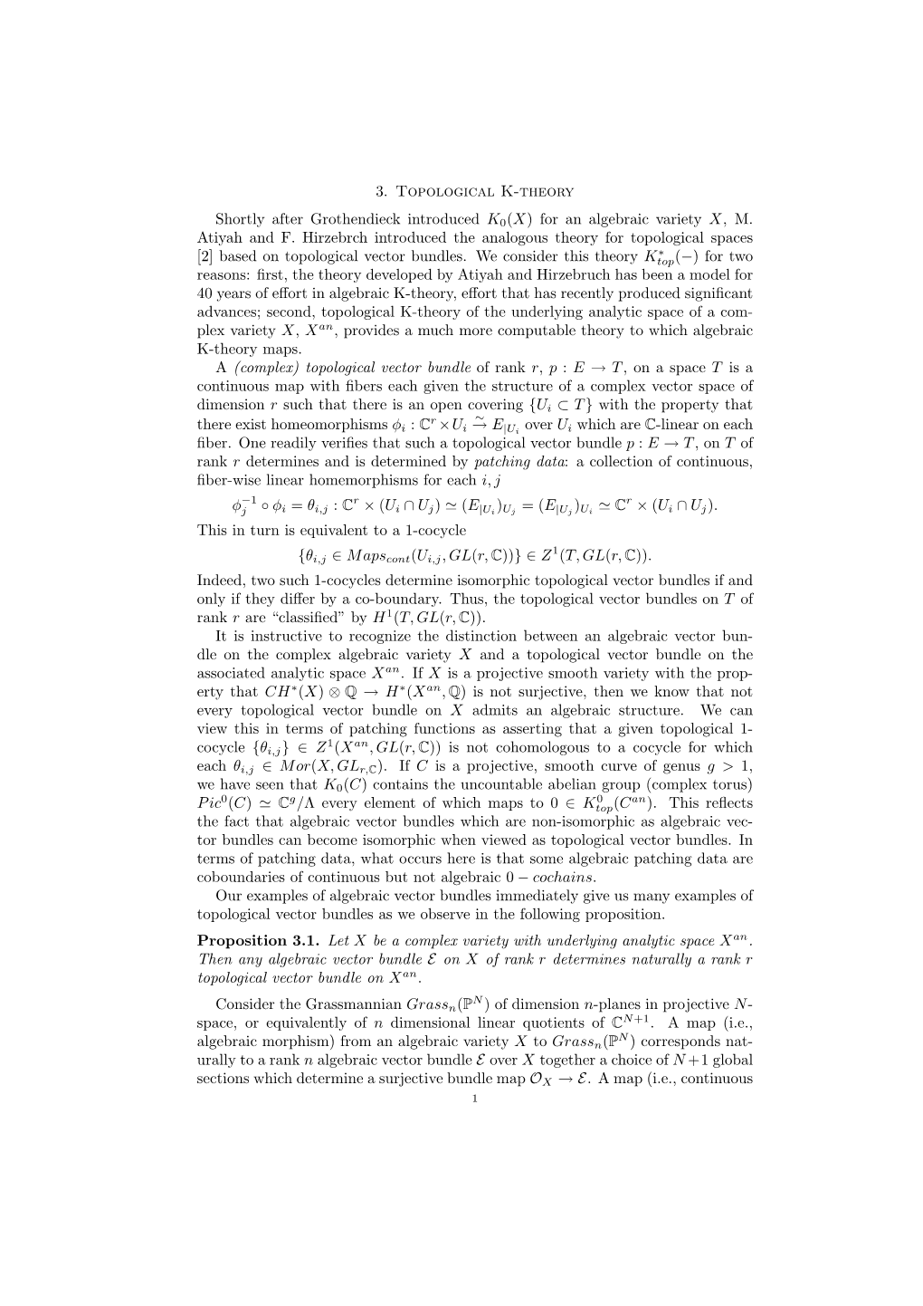 3. Topological K-Theory Shortly After Grothendieck Introduced K0(X)