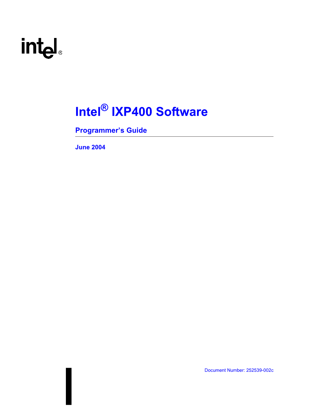 IXP400 Software's Programmer's Guide