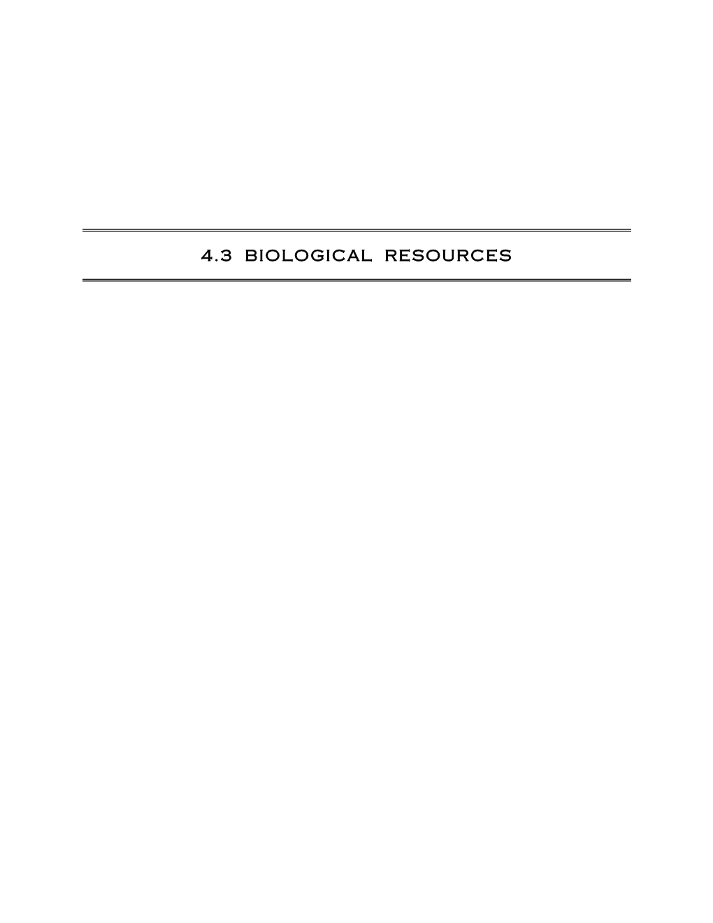 4.3 Biological Resources