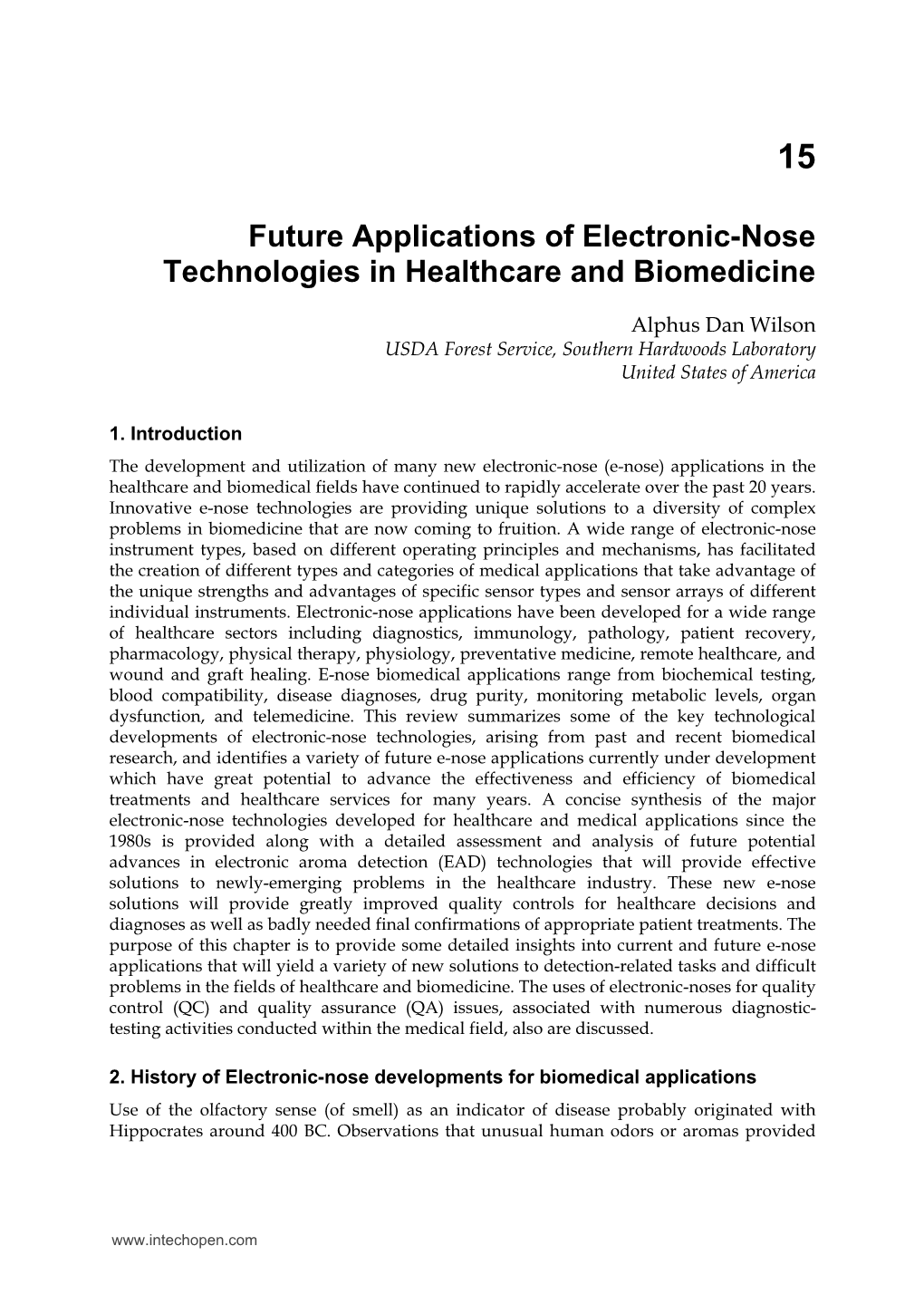 Future Applications of Electronic-Nose Technologies in Healthcare and Biomedicine