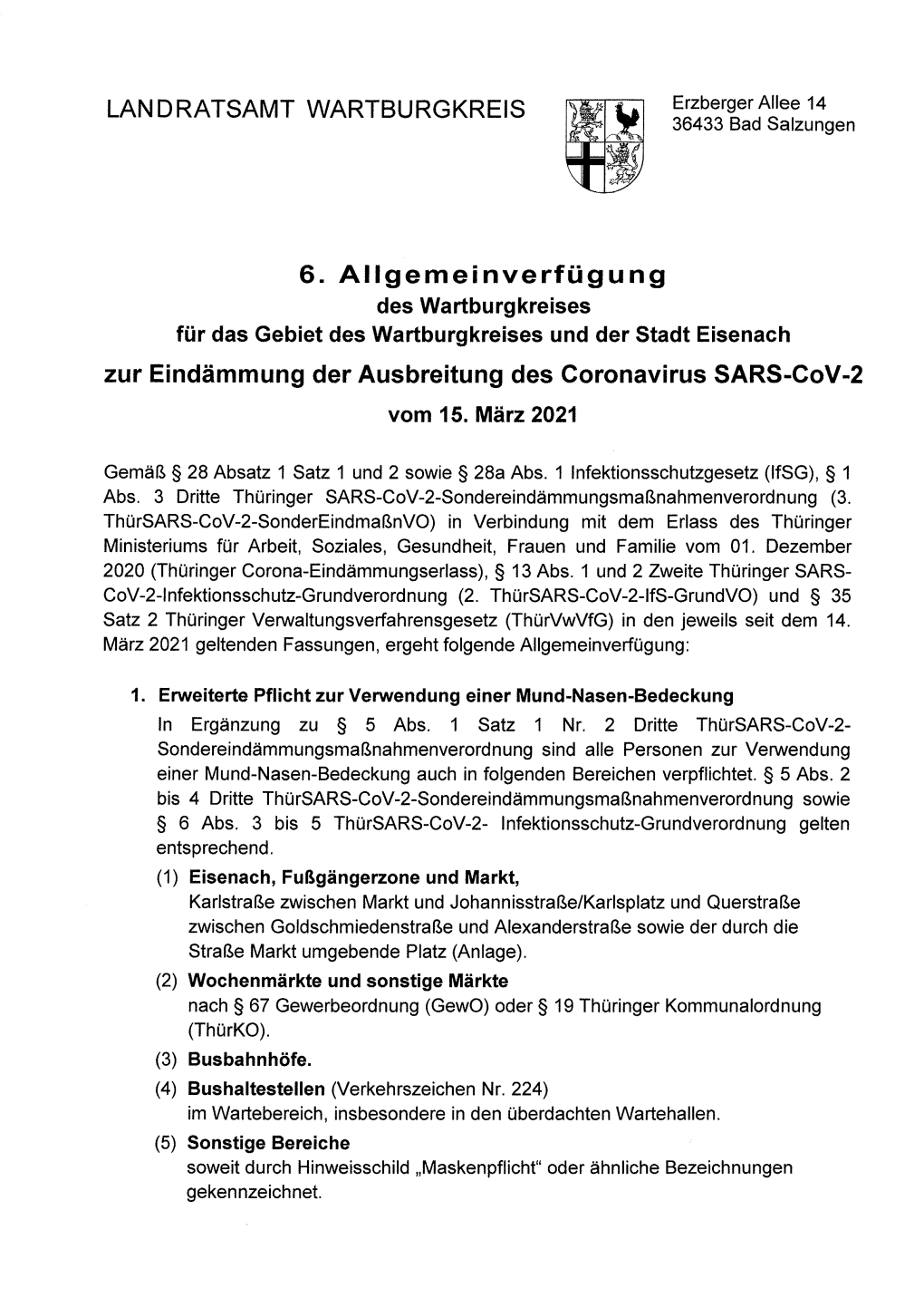 LANDRATSAMT WARTBURGKREIS 36433 Bad Salzungen