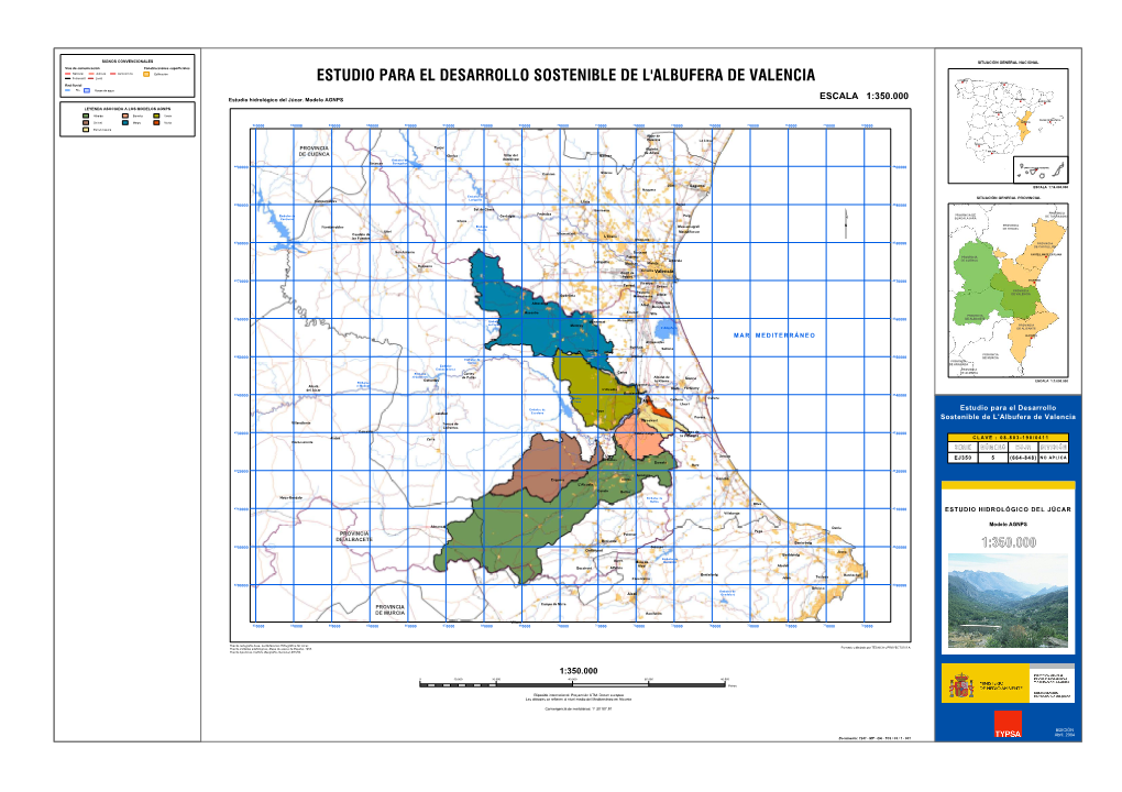 ESCALA 1:350.000 ZARAGOZA Estudio Hidrológico Del Júcar