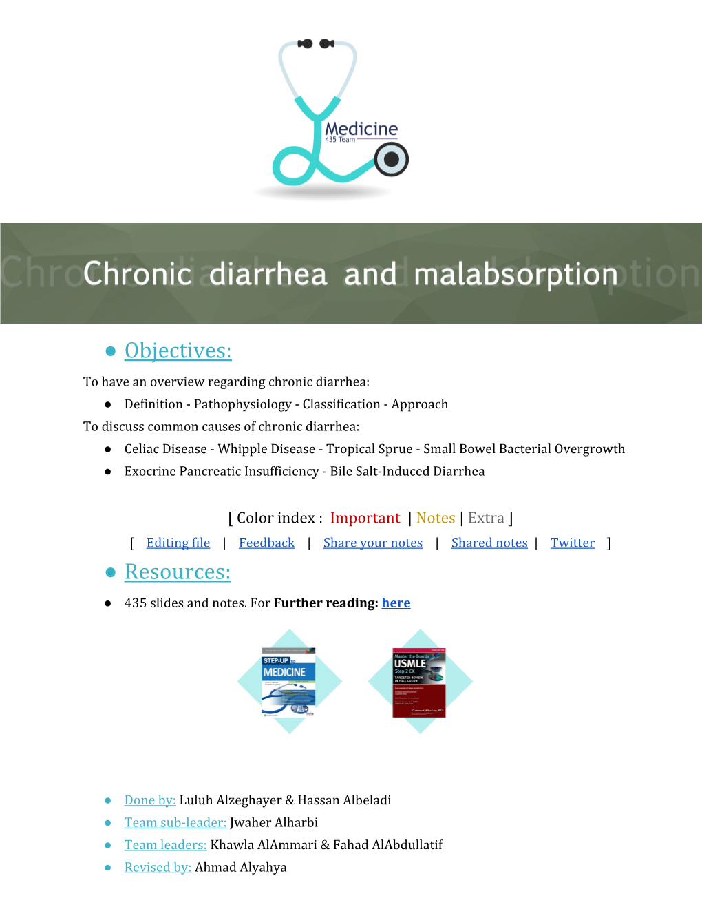 Chronic Diarrhea and Malabsorption.Pdf