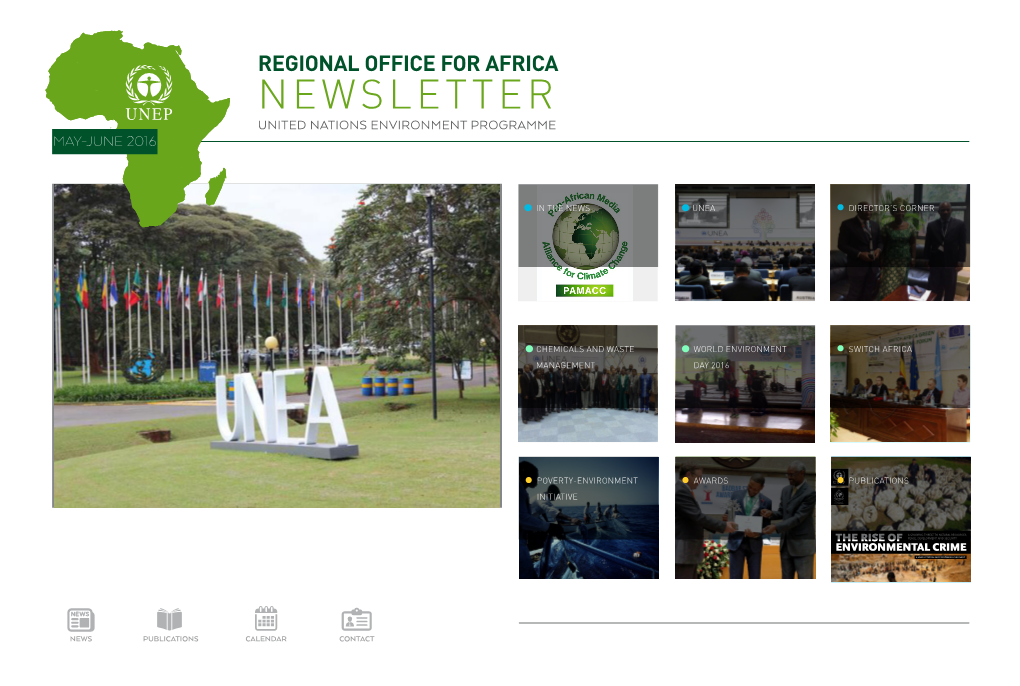 Regional Office for Africa Newsletter United Nations Environment Programme May-June 2016