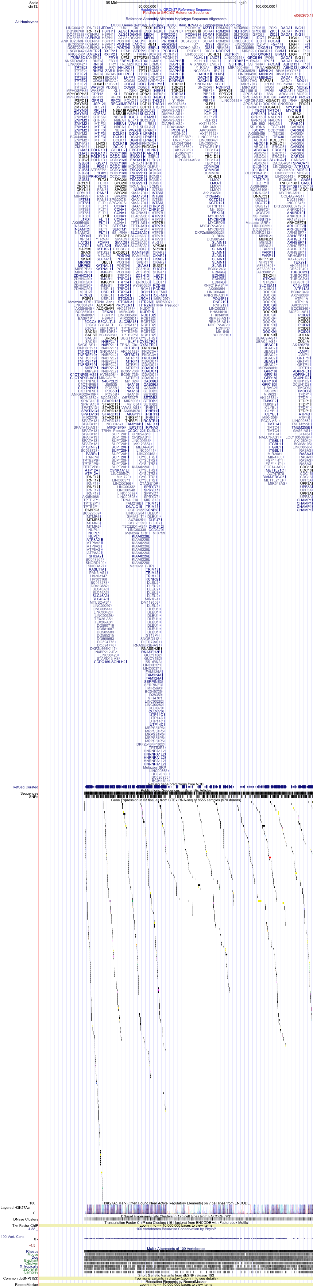 Alt Haplotypes Refseq Curated Sequences Snps Dnase Clusters