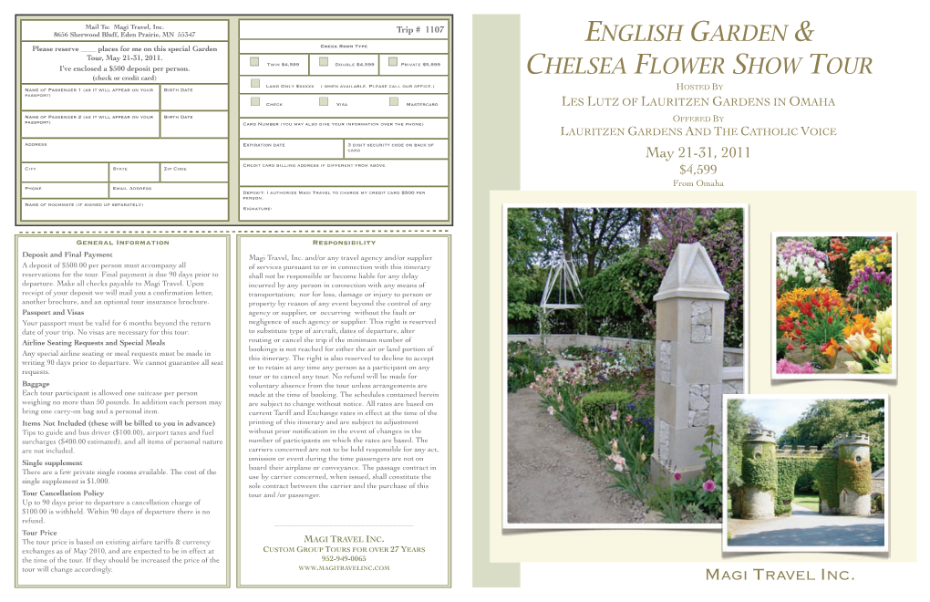 Garden Tour Brochure