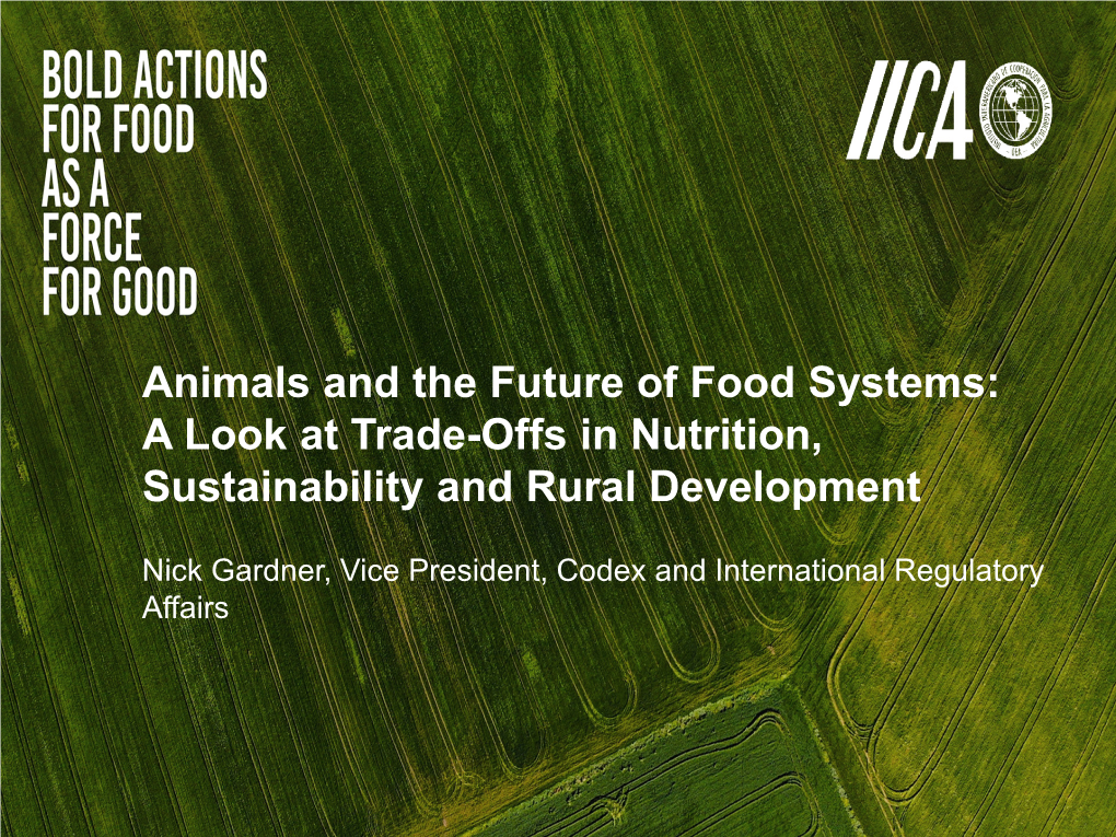 Animals and the Future of Food Systems: a Look at Trade-Offs in Nutrition, Sustainability and Rural Development